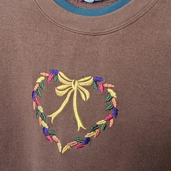 Vtg Bolo Spirit Sweatshirt Womens Medium Brown Pullover Fall Autumn Cozy Warm - Picture 5 of 9